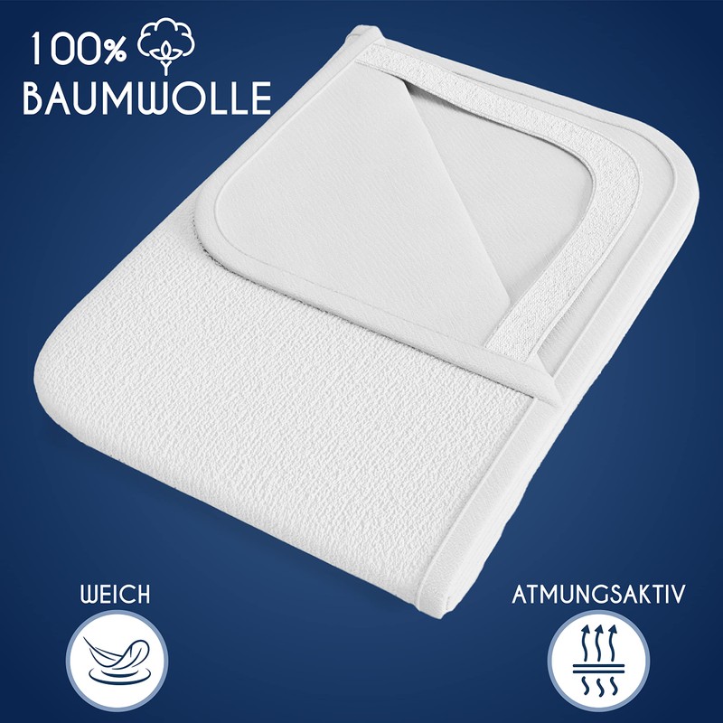 Mattress Protector 80 x 160 cm, Waterproof, Made in EU