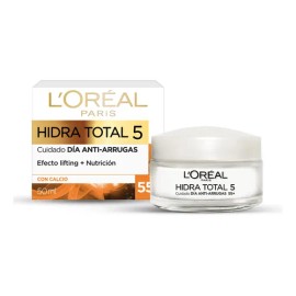 LOréal Paris Hidra Total 5 Crema Antiarrugas con Calcio  Anti-Wrinkle Day Cream with Calcium, 50 ml                                                   