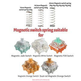 kakiwutj 22mm Magnetic Switch Springs for Mechanical Keyboard 60% 70Pcs/Pack DIY Replaced for Magnetic Keyboard Long Springs Non-Magnetic Custom Modified (80g, 22mm)