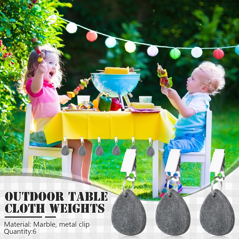 ZCYSRLQIN 24 Pcs Tablecloth Weights Pendant Teardrop Shape Table Cover