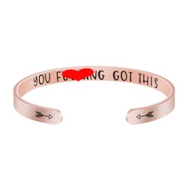 JoycuFF Brithday Gifts for Women Bracelets for Teen Girls Rose Gold Jewelry Women Inspirational Bracelet Friend Encouragement Gift for Her Sister Daugter Wife Mom Cousin Friend