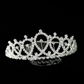 Crystal Crown Tiara for Women, Rhinestone Princess Crowns for Girls Adults Kids Girls with Comb Prom Birthday Party Tiara Wedding Tiaras for Bride
