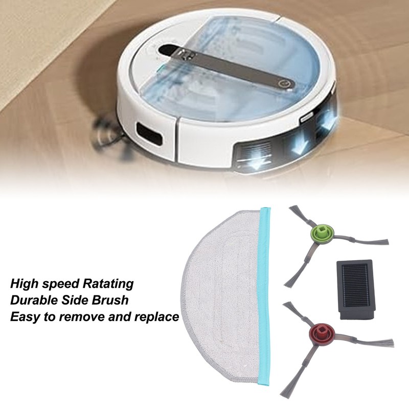 Vacuum Cleaner Side Brush Filter Mop Cloth Set for Yeedi