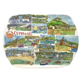 be! Emma Ball Colourful Melamine Tray/Picnic Platter - 35cm - Cornwall Souvenir Gift