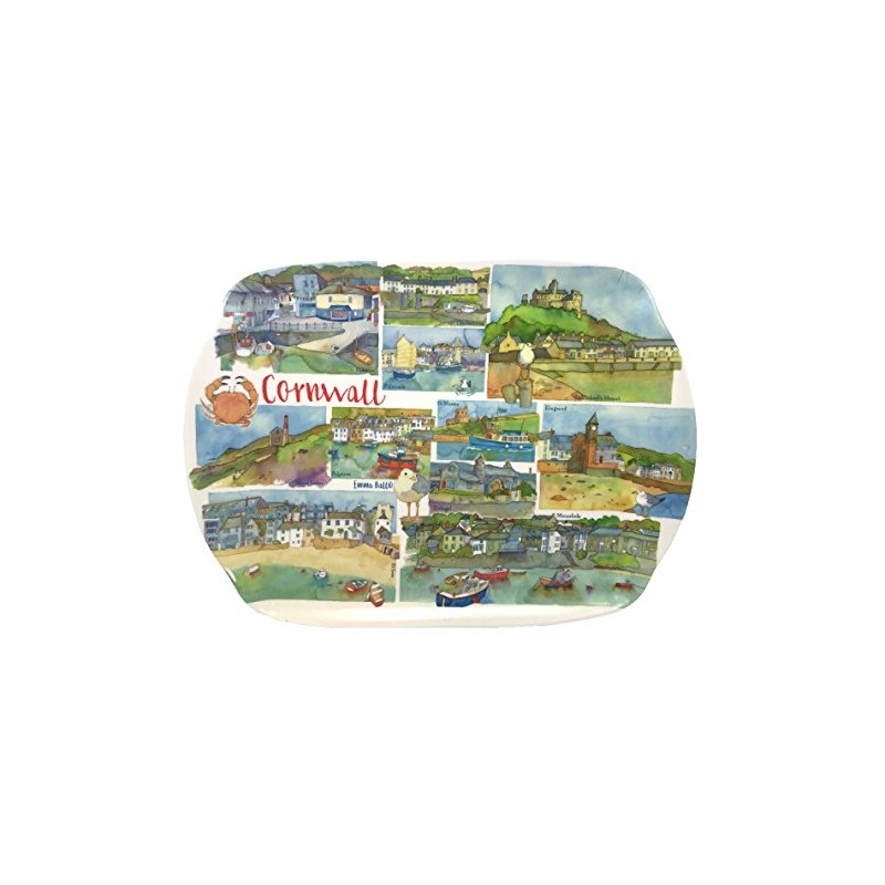 be! Emma Ball Colourful Melamine Tray/Picnic Platter - 35cm -
