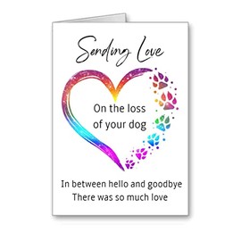 Pet bereavement Loss Sympathy card so sorry for the loss of your dog