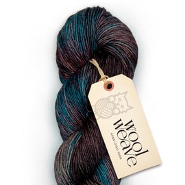 Superwash Merino Wool Yarn for Knitting & Crocheting Projects - Premium Hand Dyed Yarn, 100gr, 240 Yards Dk Weight Yarn - Luxurious, Soft & Durable Blue & Purple Variegated Yarn