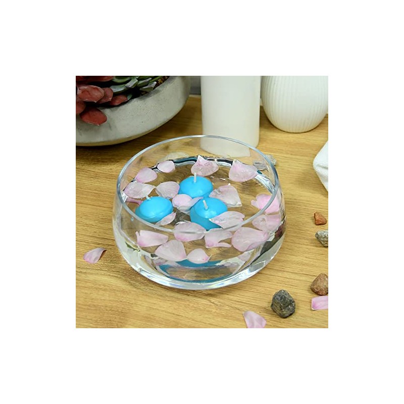 Zest Candle 24-Piece Floating Candles, 1.75-Inch, Turquoise