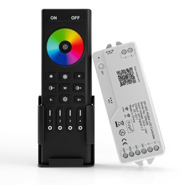 BTF-LIGHTING 2.4G WiFi DR04W SPI RGBW Controller RC03RF RF Remote Tuya APP/Smart Life/Google Home/Alexa Control Support SK6812RGBW SMD/FCOB WS2814 IC RGBW etc Addressable RGBW LED Strip STA Mode