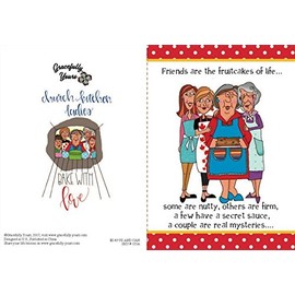 Gracefully Yours Church Kitchen Ladies Thinking of You Greeting Cards Illustrated by Tina Ledbetter, 12, 4 Designs/3 Each with Scripture Message