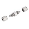sourcing map Compression Tube Fitting Nickel Plating for 4mm Pneumatic