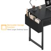 DLisiting Small Desk with Fabric Drawers for Bedroom, 32 Inch