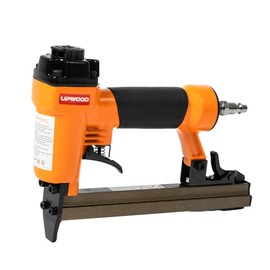 UPWOOD 7116 Pneumatic 22 Gauge Stapler 3/8-Inch Crown 1/4-Inch to 5/8-Inch Length, Air-Powered Upholstery Stapler for Carpentry, Woodworking and DIY Projects