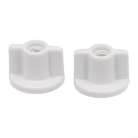 2 x Solid White Toilet Lid Replacement Screw Nut