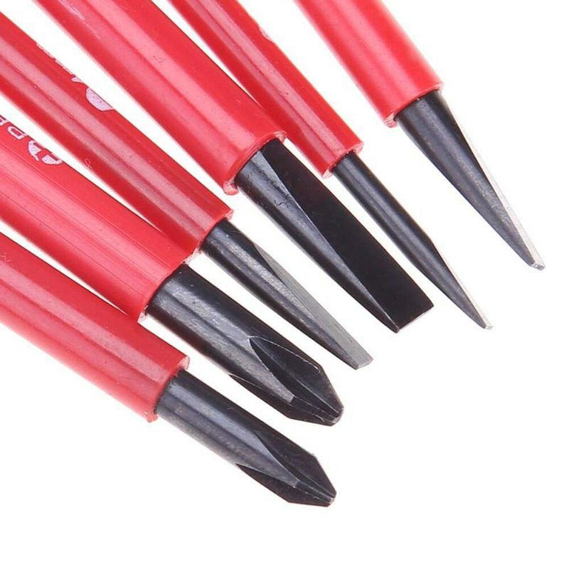 TOOLSTAR Insulated Screwdriver Set, 7 Pieces Magnetic PH Electrician Screwdriver