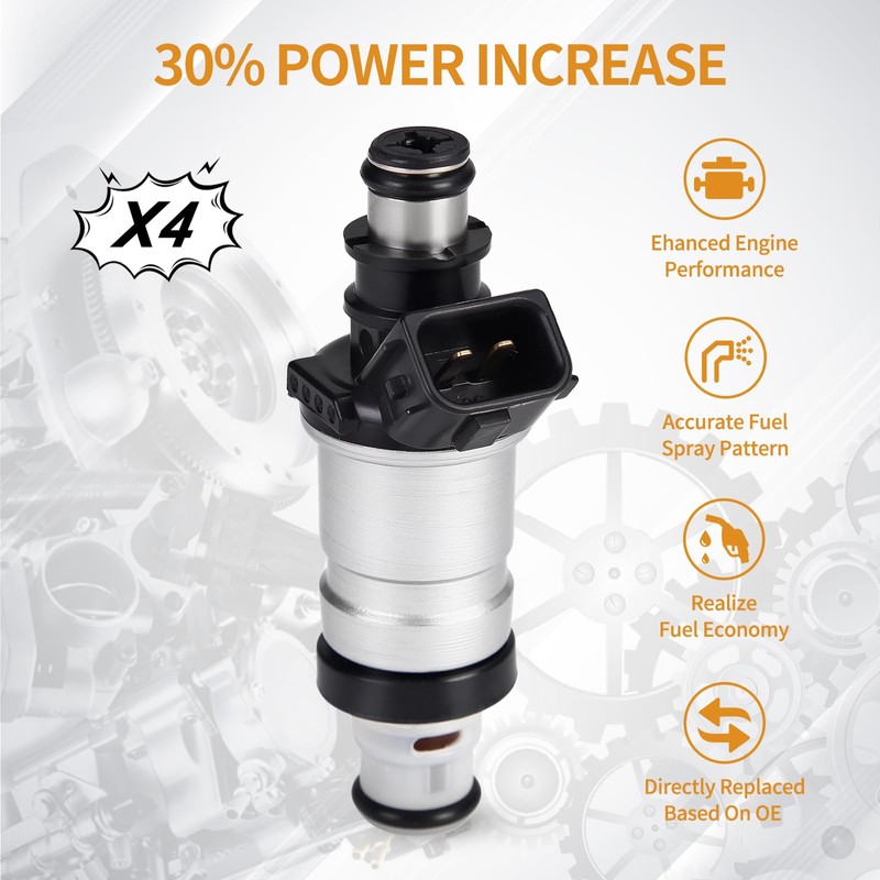 AISHAN 4PCS Fuel Injectors 1 Hole Compatible with Acura CL