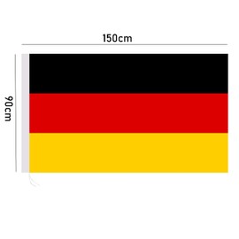LEIVESTE Germany Flag Weatherproof with Loop for Germany Flag Pole, 90 x 150 cm
