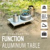 Takeda Corporation FAT21-32SLV Function Aluminum Table, Foldable, Outdoor, Silver, 12.6