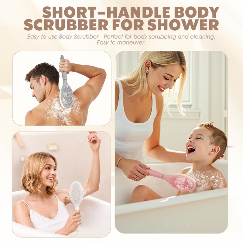 GEENOA New Back Scrubber for Shower, 18.9‘’ Shower Back Scrubber