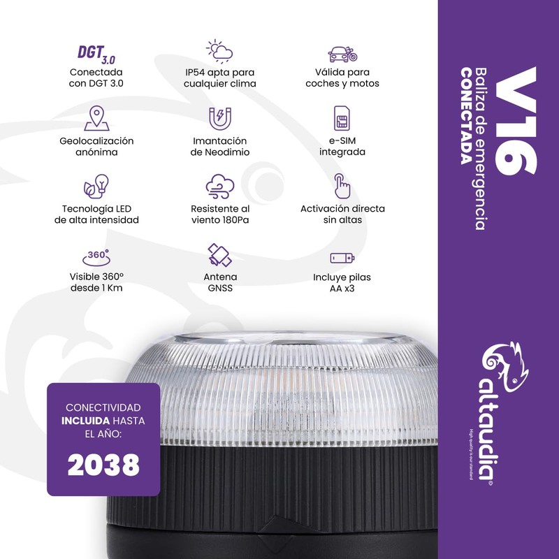 Altaudia Emergency light v16 for cars (light v16 2025)