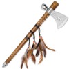 Co L-111 Native American Peace Pipe Tomahawk Axe, 18", Silver