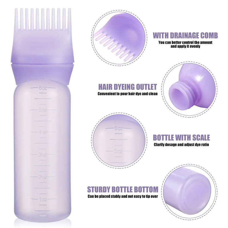 Pimoys Root Comb Applicator Bottle 6 Ounce, Oil Applicator for