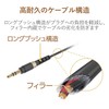 Elecom AX-35MS05BK Audio Cable, 0.5m Auxiliary, 3.5 Male to φ3.5