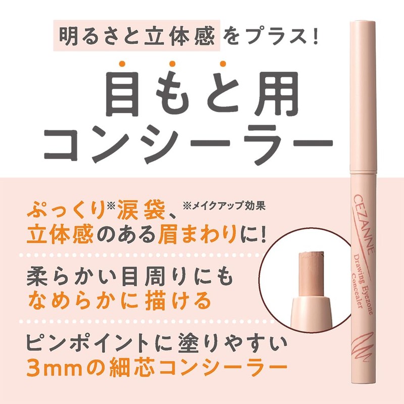 Cezanne Drawing Eye Zone Concealer 02 Matching Pink 0.25g -