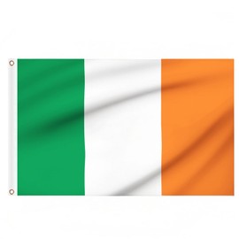 2PCS Irish Flag 5ft x 3ft for St. Patrick's Day Irish Decorations, Large Ireland Flags with Brass Eyelets for Six Nations Rugby Sports Football Events Party Decorations