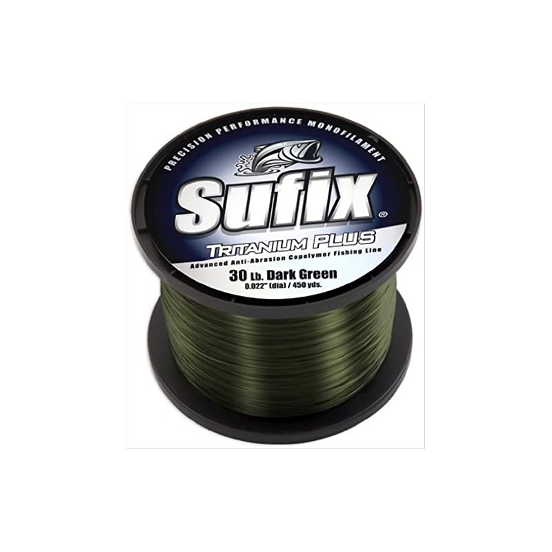 Sufix Tritanium Plus 1/4-Pound Spool Size Fishing Line (Dark Green,