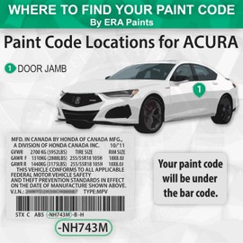ERA Paints NH743M - Palladium Metallic for ACURA Exact Match Automotive Touch Up Paint Jar - Essential Kit