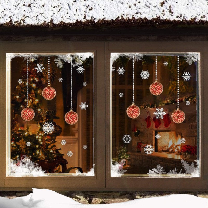 The Tile Sticker Company Christmas stained glass Red Green Blue