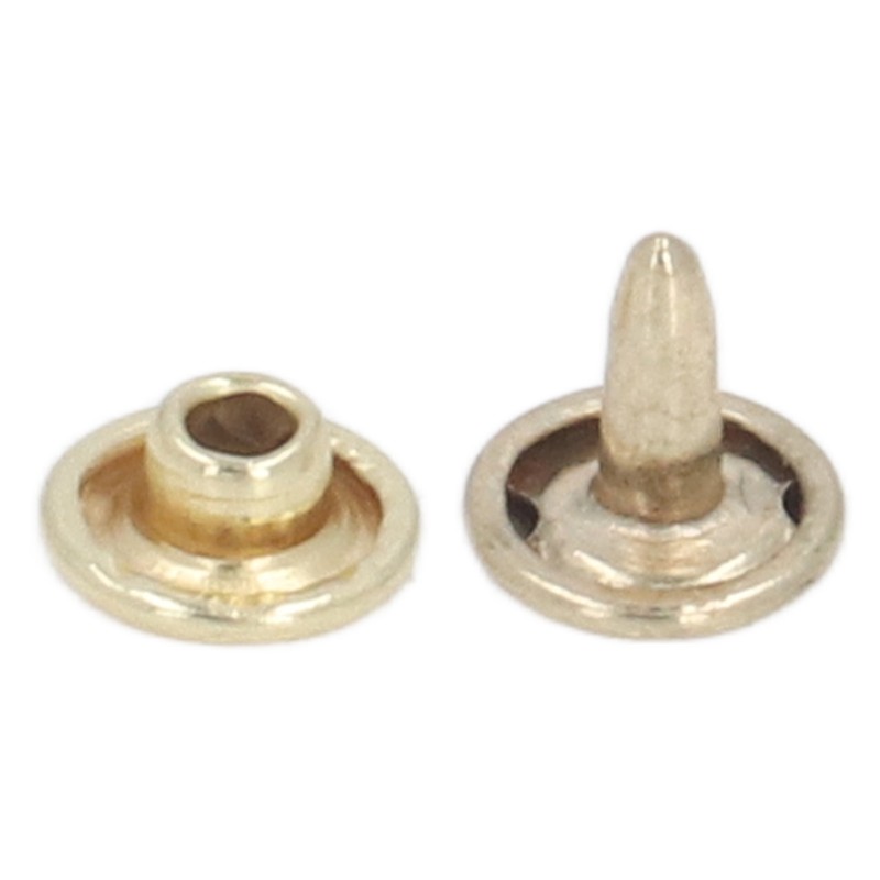500set Metal Studs Rivets 8mm DIY Iron Double Flat Uniform