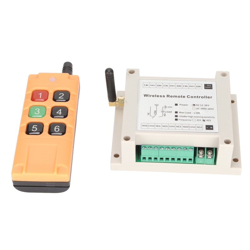 Remote Control Switch Multifunctional 6CH 433Mhz Remote Control Relay for