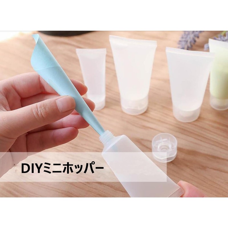 [Set of 10] 15ml/30ml/50ml Clear Refillable Plastic Squeeze Cosmetic Tubes