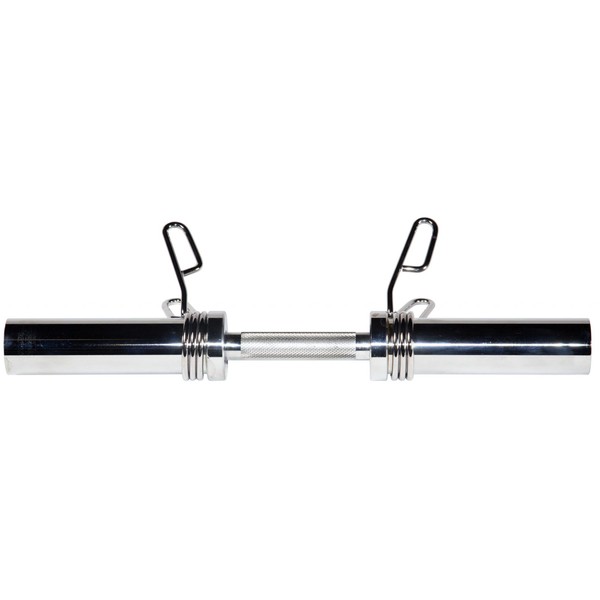 YORK 20” Olympic Dumbbell Handle With Spring Clip Collars