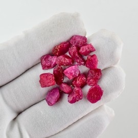 50carats Natural Raw African Ruby Gemstone, Healing Crystals, Loose Wholesale Stones, Raw for Jewelry Making, Gemstones and Crystals, Bulk Lot, July Birthstone, Love Stone (14-16pc)