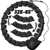 65inch 32 Knots Plus Size Quiet Weighted Hula Infinity Fitness Detachable Hoops, Smart Noiseless Hula for Women, 2 in 1 Waist and Abdominal Workout Equipment at Home