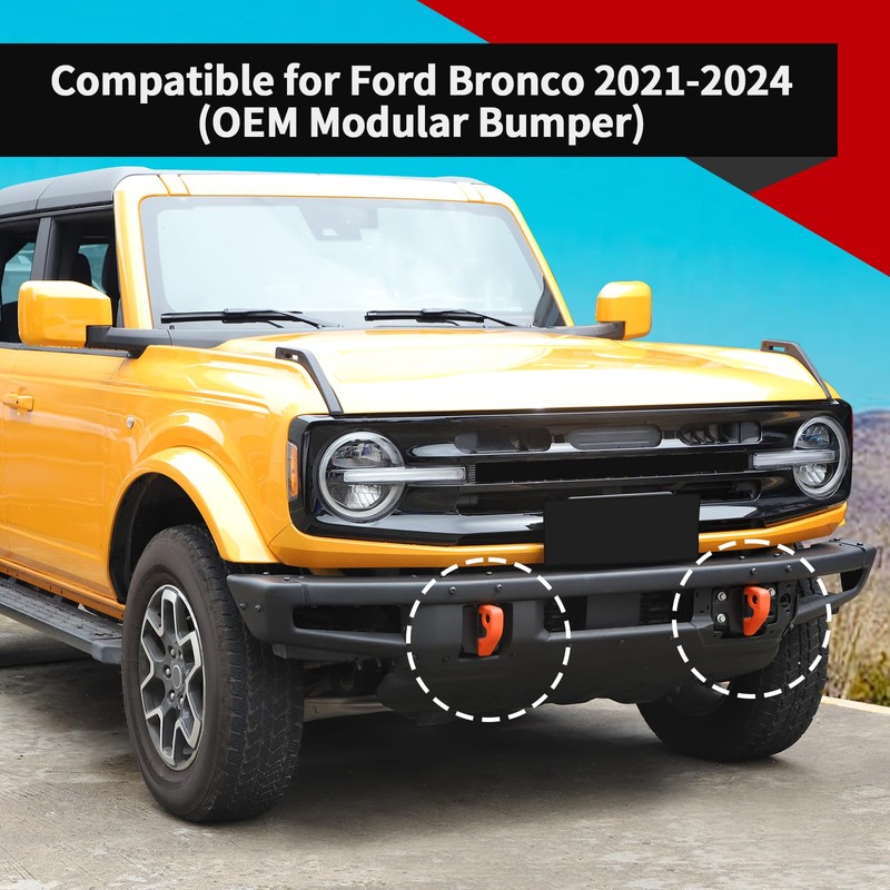 Voodonala for Ford Bronco 2021-2024 Front Tow Hook Cover Car