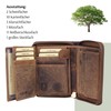 FFelsenfest Wallet with Desired Name Butterfly Motif, brown, coin purse