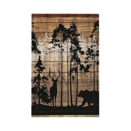 Hunting Forest Bear Deer 1 Gang Light Switch Cover No Device Wall Plate Decorative Blank Switchplate Electrical Faceplate for Bathroom Home Living Room Bedroom Decorate…