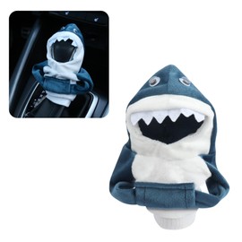 Figpade Shark Car Gear Shift Cover,Lovely Gears Shift Knob Cover for Protecting Shifts Knob from Dust and Friction,Universal Car Interior Accessories Gear Shifts Hoodie for Most Cars (Blue)