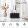Luxspire Toothbrush Holders for Bathrooms, Silicone, 5 Slots, Black