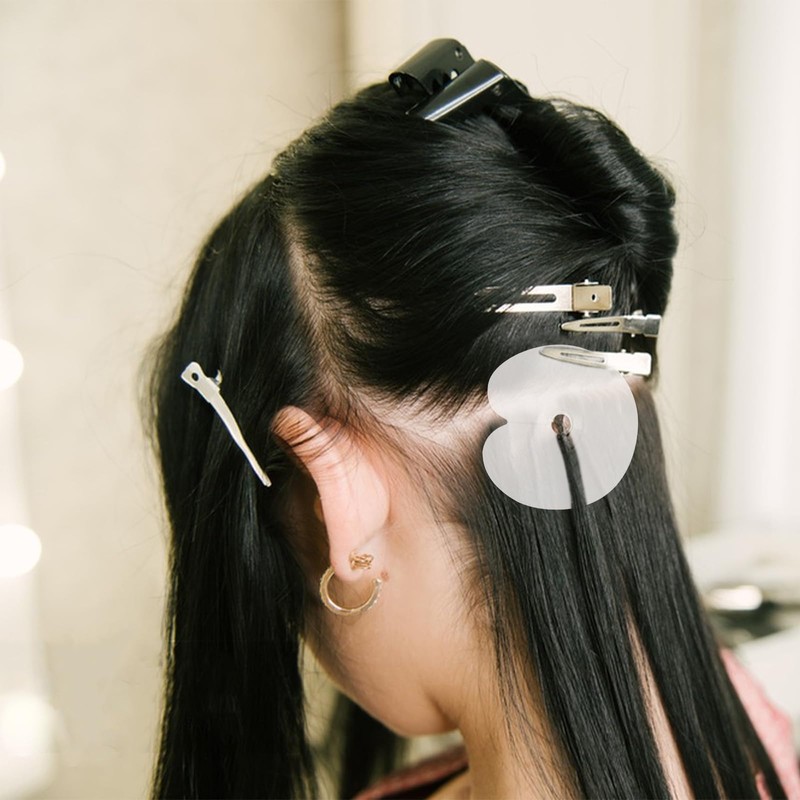 25Pcs Hair Extension Hair Extensions Circular Single Hole, Round Spacer
