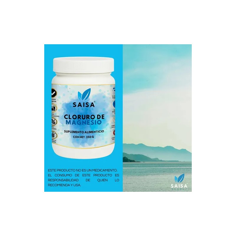 Cloruro Magnesio Usp 250 Saisa Herbal Sabor Amargo