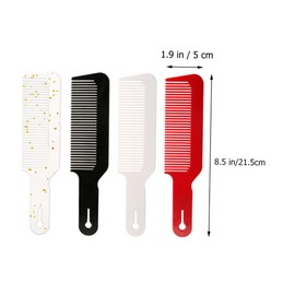 KOMBIUDA 4pcs Lightweight Hair Styling Comb Men Women Barber Hairdressing Tool Safety Plastic Flat- Comb for Styling