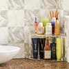 Sezanrpt 2-Tier Acrylic Corner Shelf Organiser Storage 24 x 24
