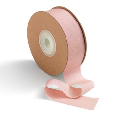 MORSUNBELA Pink Gift Ribbon Wide 2.5 cm x 23 m Ribbon Wedding Silk Ribbon Decorative Ribbon Fabric