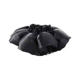 Black Women Bun Cover Crochet Snood Hair Net,Hair Bun Cover Barrettes Net Snood Hairnet,Elastic Headdress Ties Ponytail Bun Holders Hair Elastics and Ties, Hair Accessories