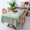 Chassic 60 x 120 inches Farmhouse Style Linen tablecloths, Wrinkle